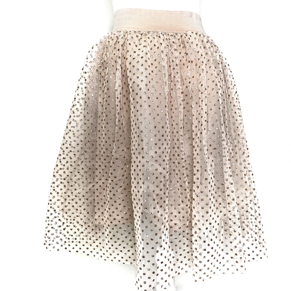 Rue21 Nude Tulle Sparkle Circle Skirt